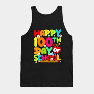 100th Day Of School Teachers  Boys Girls Students Kids Tank Top